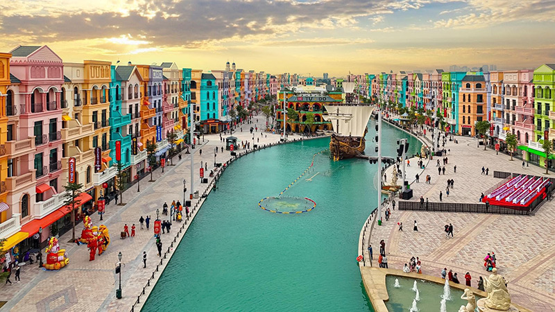 Một góc cảnh quan “Thiên đường giải trí” The Venice – Grand World