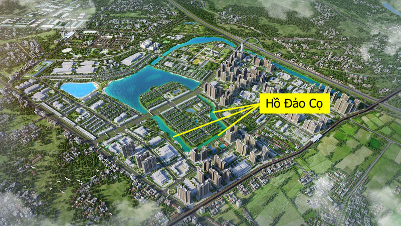 Vị trí hồ Đảo Cọ Vinhomes Ocean Park